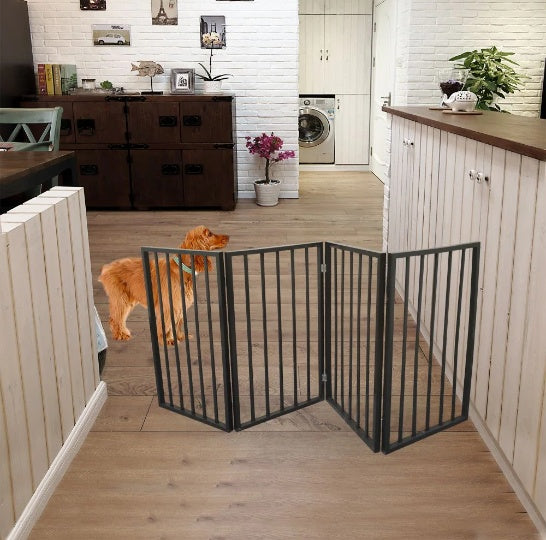 🚪 Not Today, Zoomies – Folding Wooden Pet Gate